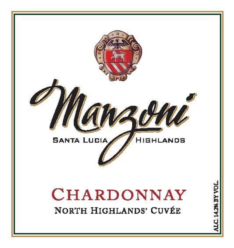 Manzoni Estate Vineyards Chardonnay 2014 Front Label