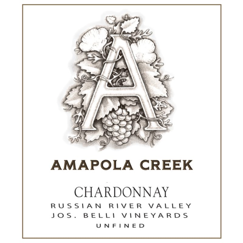Amapola Creek Jos. Belli Vineyards Chardonnay 2014 Front Label
