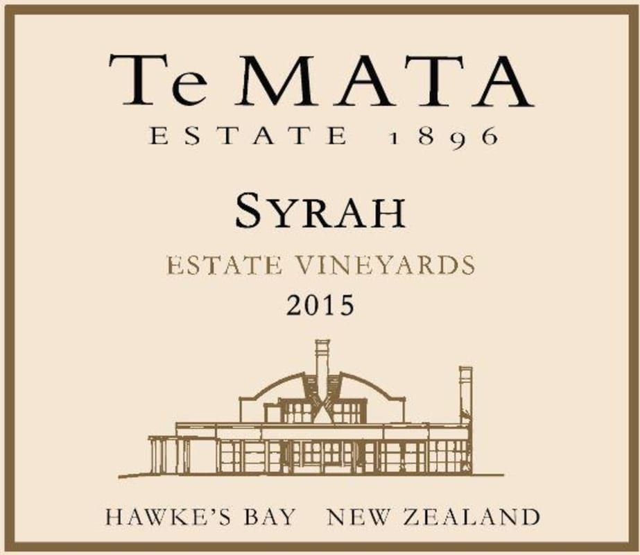 Te Mata Estate Syrah 2015 Front Label