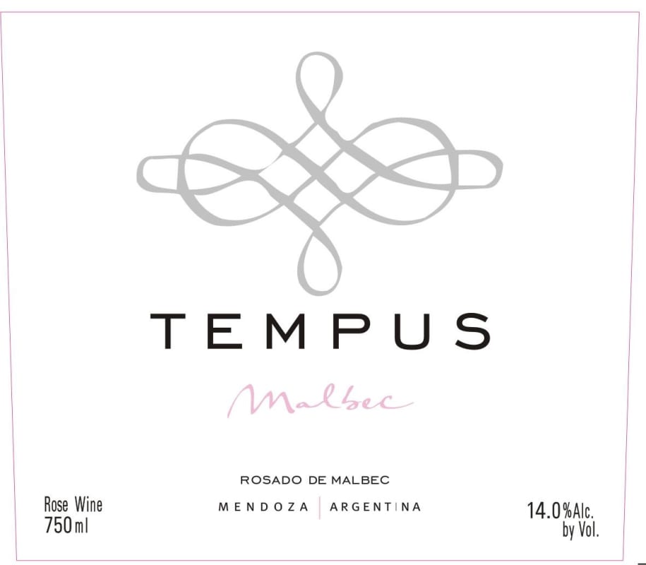 Tempus Alba Tempus Rosado de Malbec 2014 Front Label