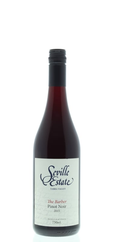 Seville Estate The Barber Pinot Noir 2015 Front Bottle Shot