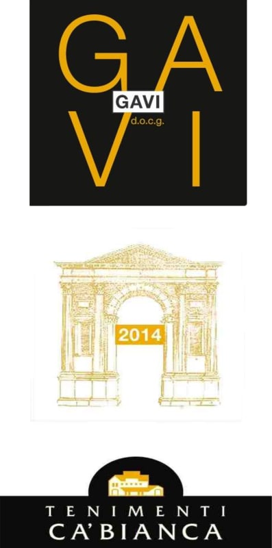Ca' Bianca Gavi 2014 Front Label