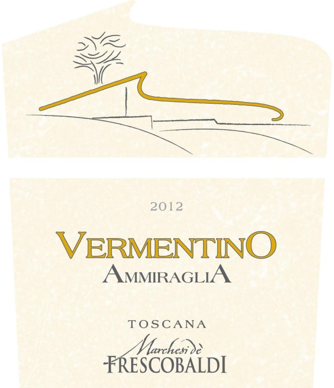 Frescobaldi Toscana Ammiraglia Vermentino 2012 Front Label