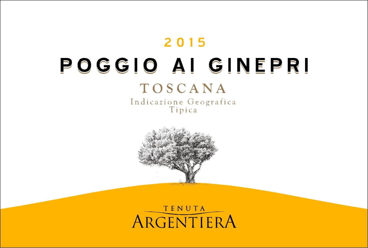 Argentiera Poggio ai Ginepri Toscana Bianco 2015 Front Label