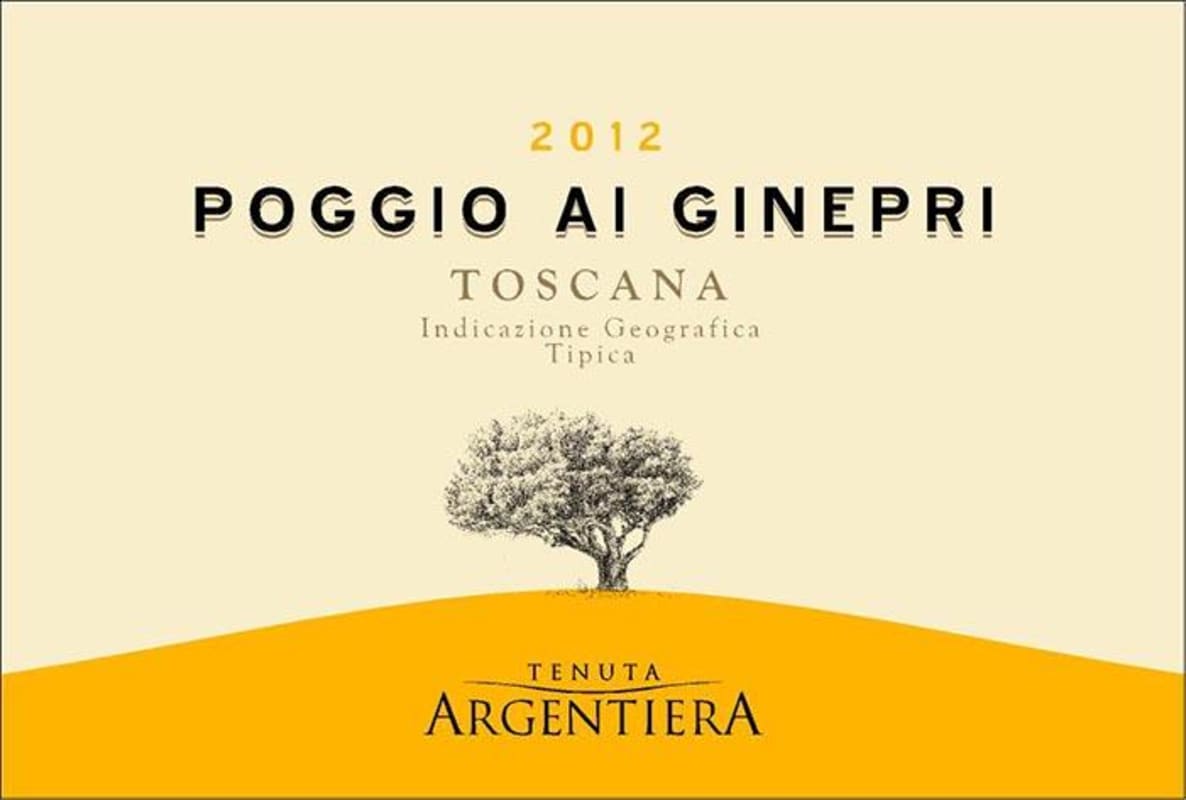Argentiera Poggio ai Ginepri Toscana Bianco 2012 Front Label