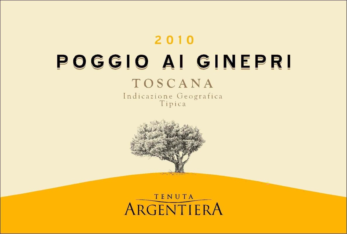 Argentiera Poggio ai Ginepri Toscana Bianco 2010 Front Label