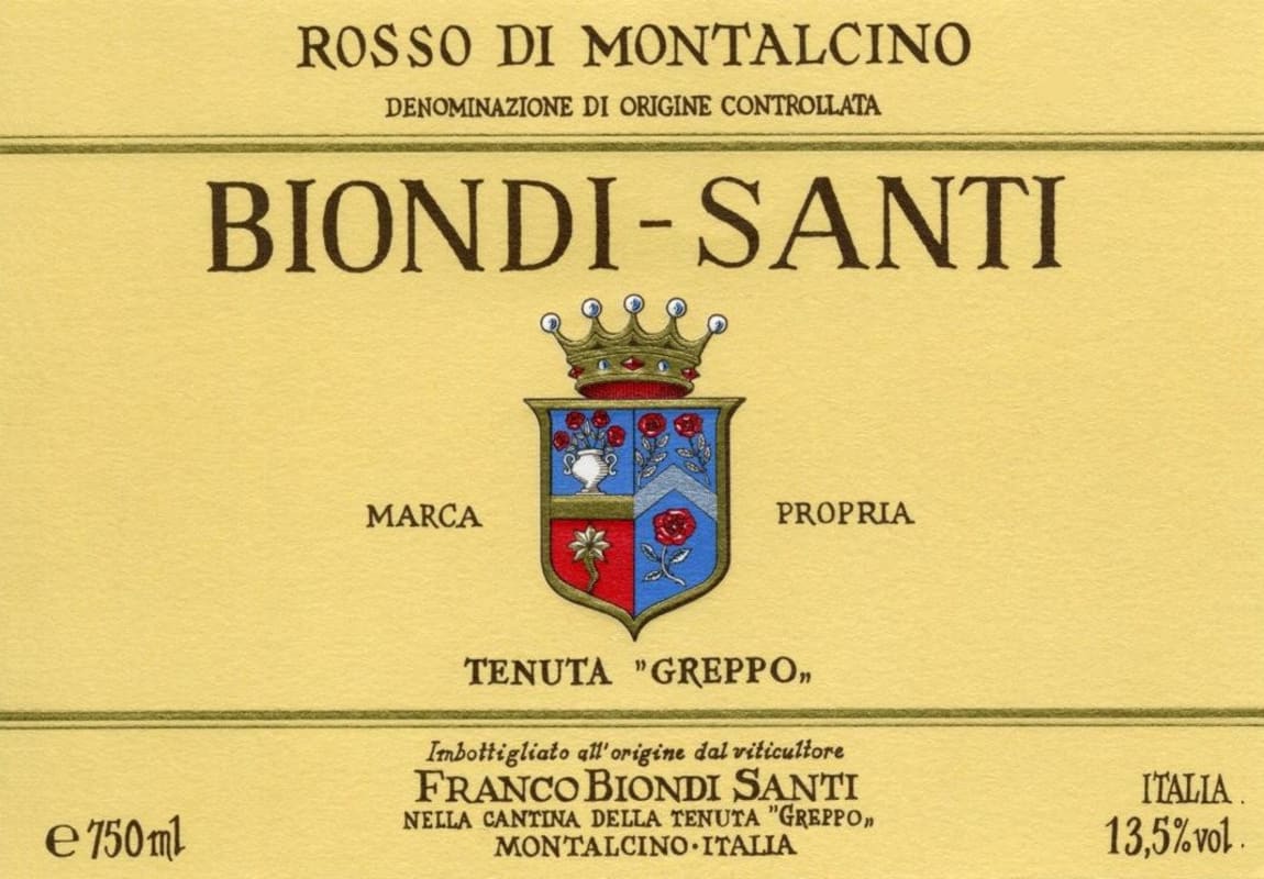 Biondi-Santi Rosso di Montalcino 2008 Front Label