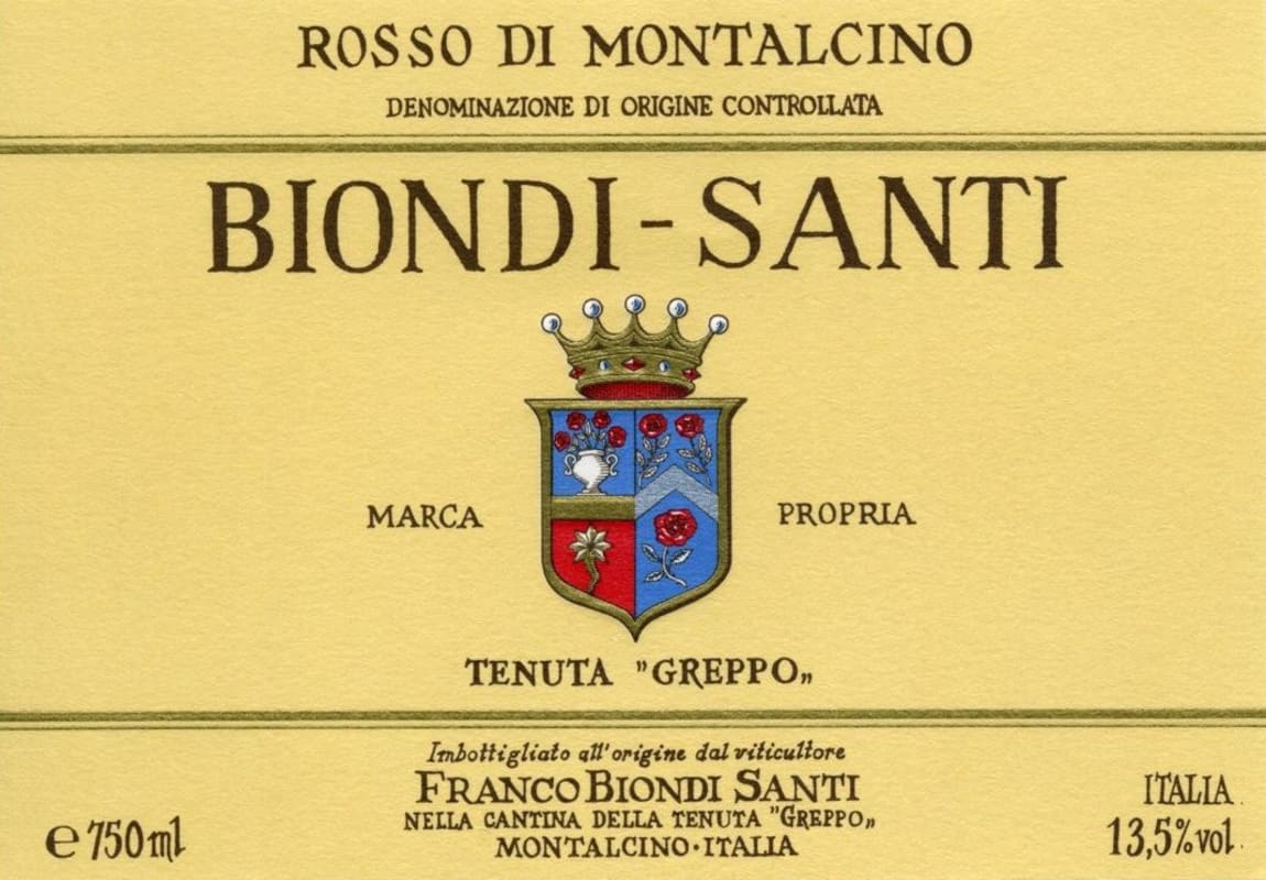 Biondi-Santi Rosso di Montalcino 2010 Front Label