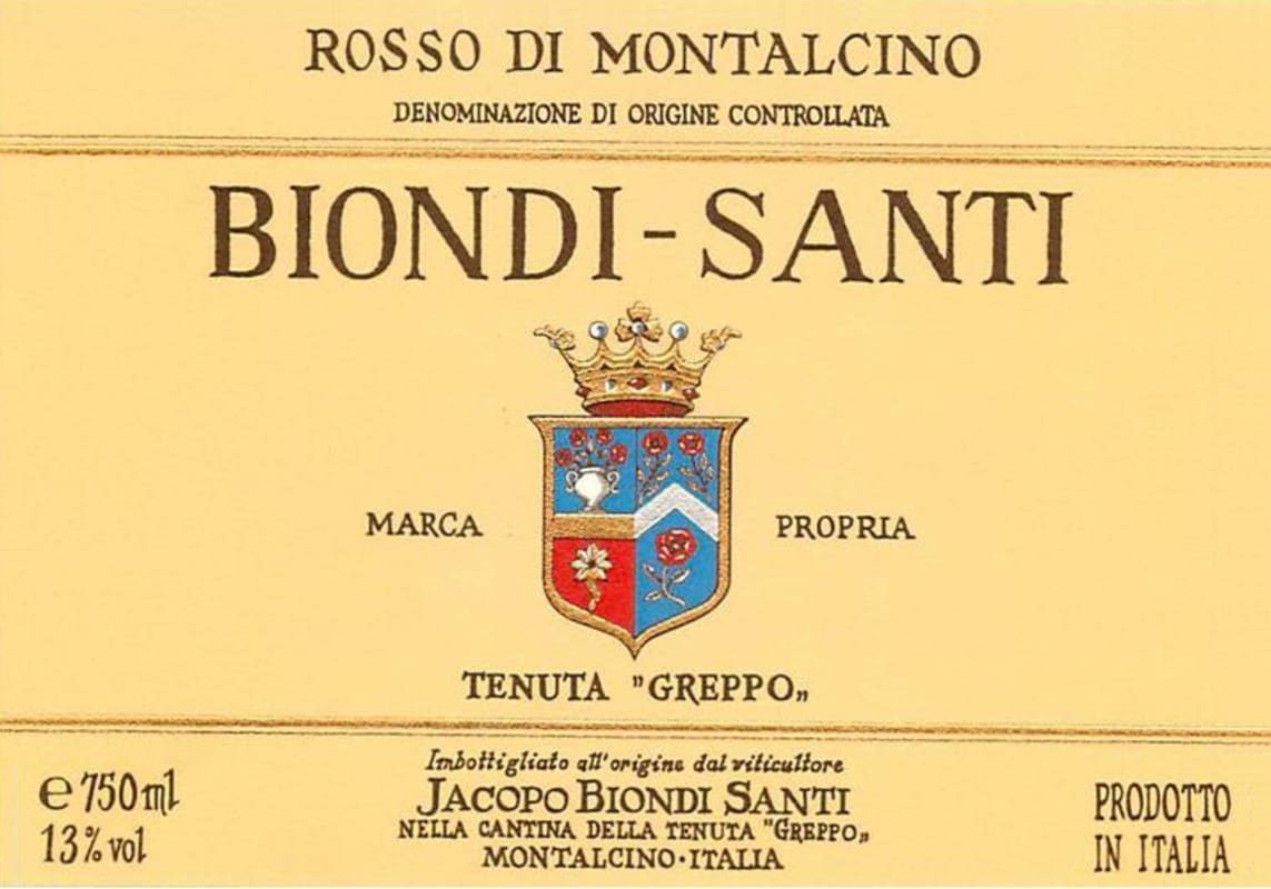 Biondi-Santi Rosso di Montalcino 2013 Front Label