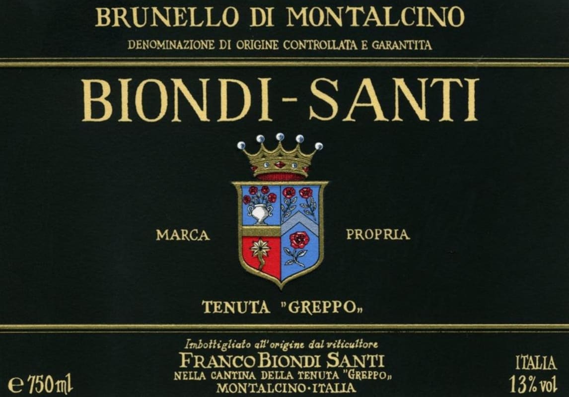 Biondi-Santi Tenuta Greppo Brunello di Montalcino 2009 Front Label