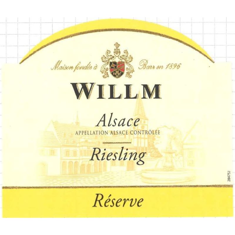 Willm Reserve Riesling 2015 Front Label