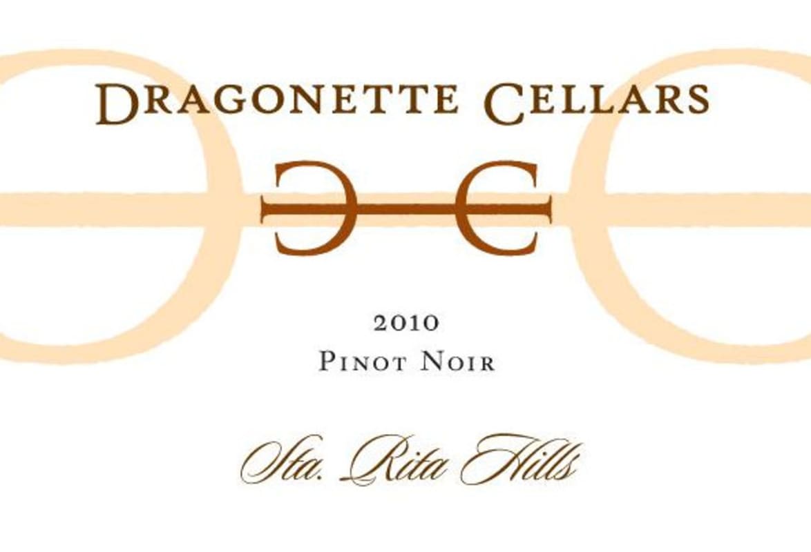 Dragonette Cellars Sta. Rita Hills Pinot Noir 2010 Front Label