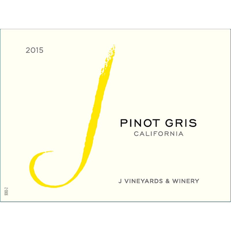 J Vineyards California Pinot Gris 2015 Front Label