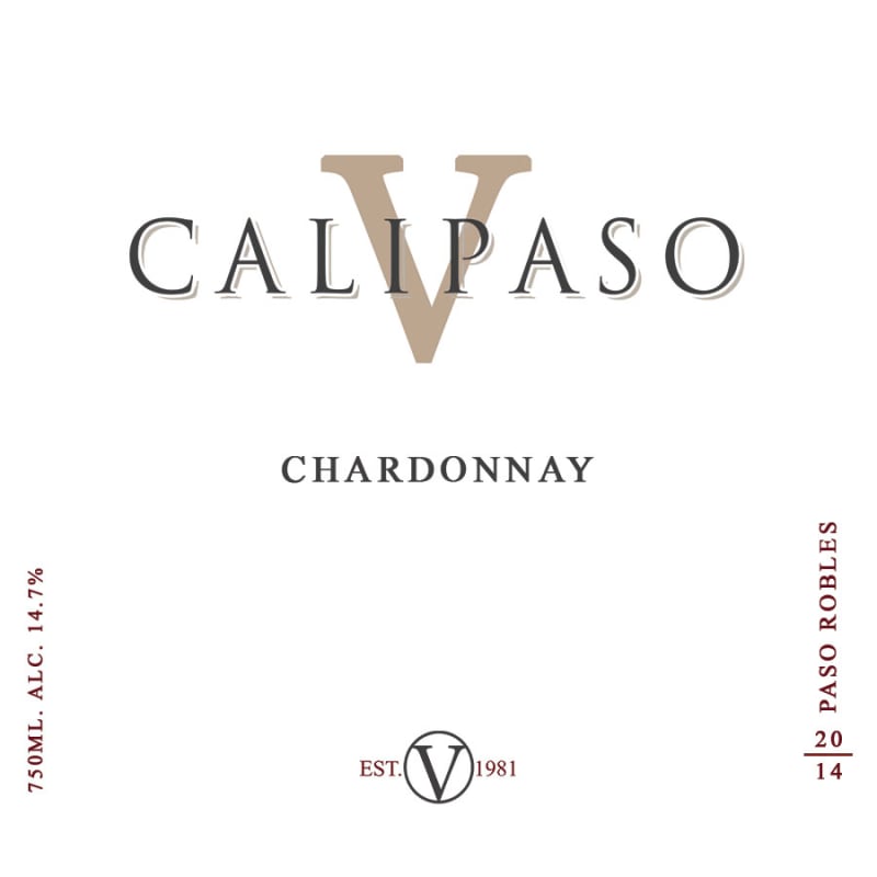 CaliPaso Chardonnay 2014 Front Label