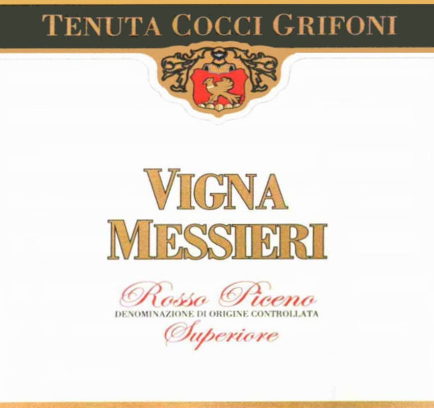 Tenuta Cocci Grifoni Rosso Piceno Superiore Vigna Messieri 2009 Front Label