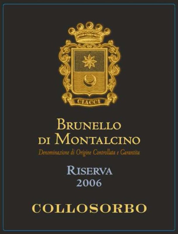Collosorbo Brunello di Montalcino Riserva 2006 Front Label