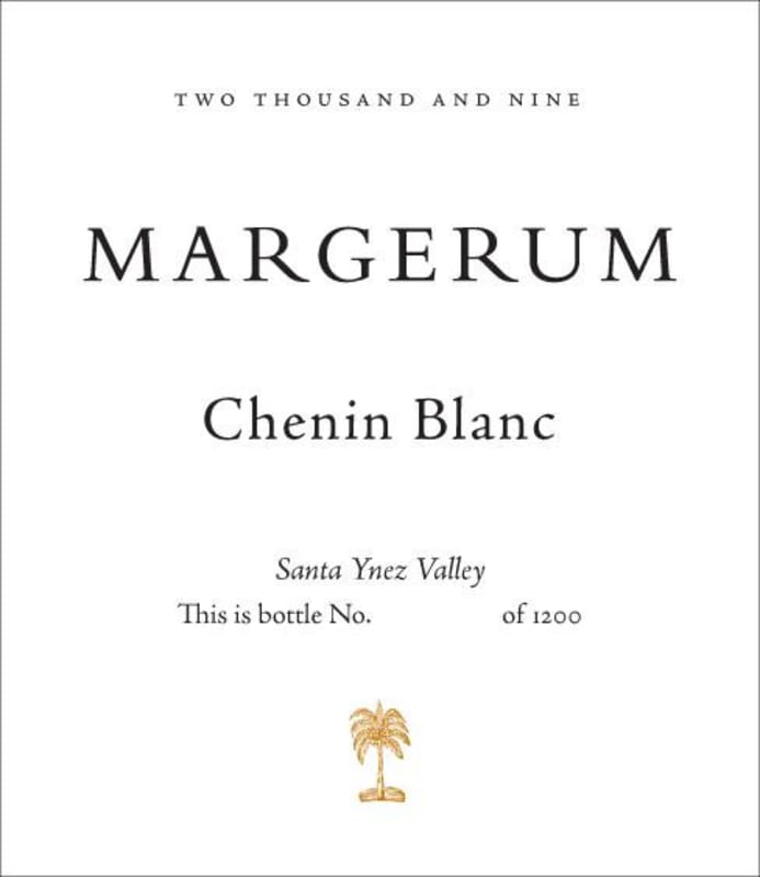 Margerum Chenin Blanc 2009 Front Label