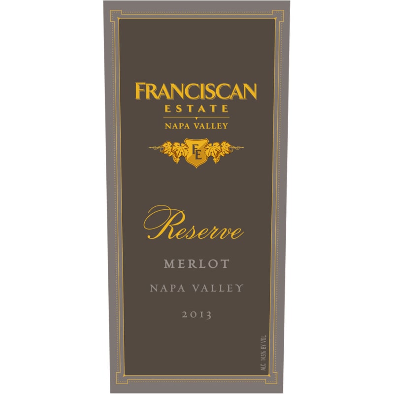 Franciscan Estate Reserve Merlot 2013 Front Label
