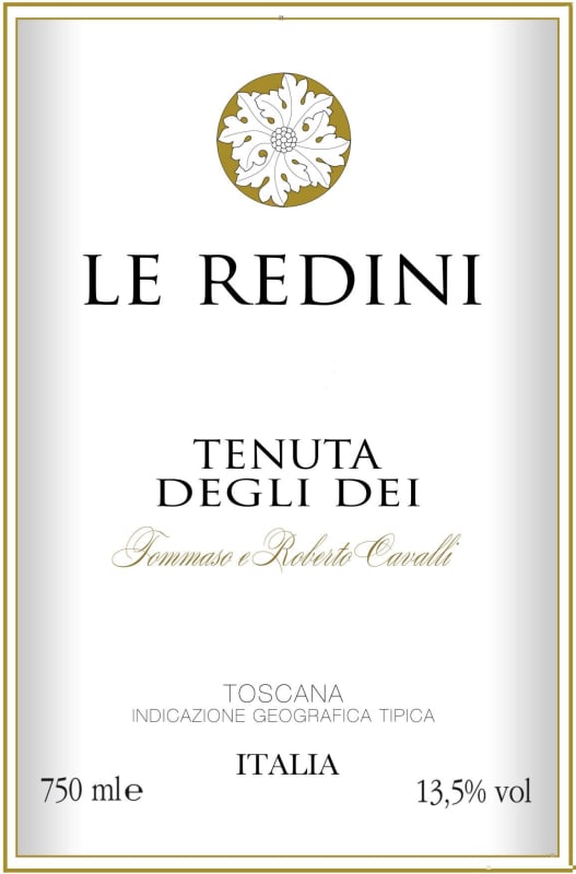 Tenuta degli Dei Le Redini Toscana Rosso 2012 Front Label
