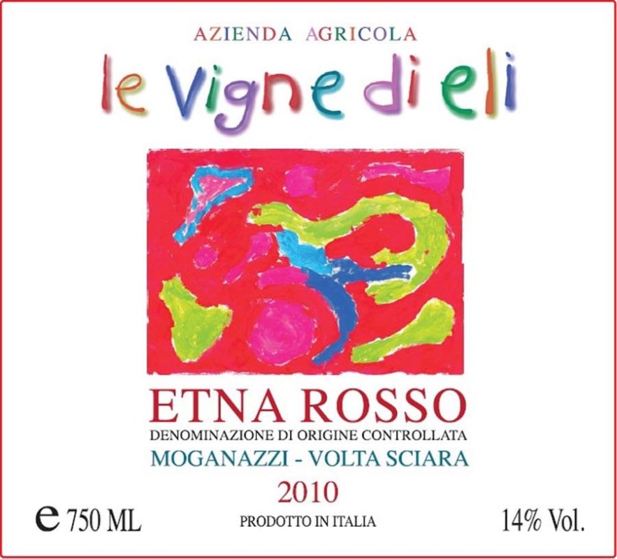 Le Vigne di Eli Moganazzi-Volta Sciara Etna Rosso 2010 Front Label