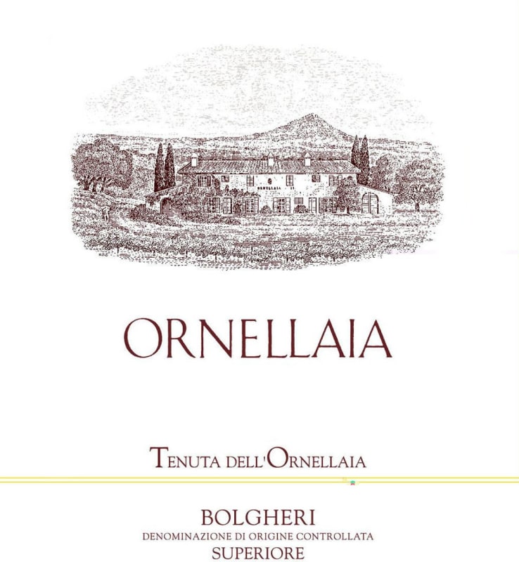 Ornellaia Tuscany Vertical Collection Superiore 2012 Front Label