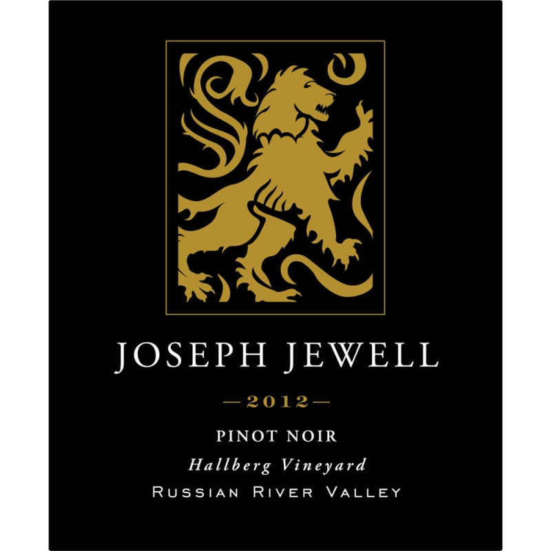 Joseph Jewell Hallberg Vineyard Pinot Noir 2012 Front Label