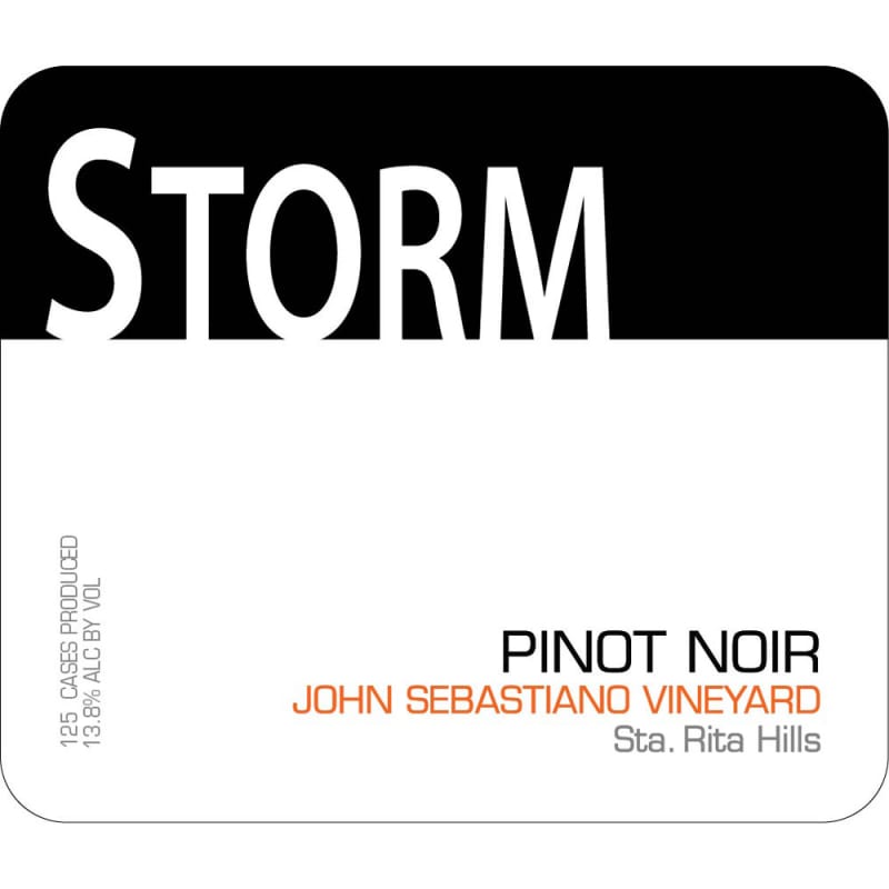 Storm Wines John Sebastiano Vineyard Pinot Noir 2014 Front Label