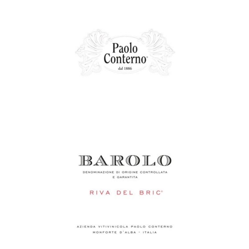 Paolo Conterno Barolo Riva del Bric 2012 Front Label