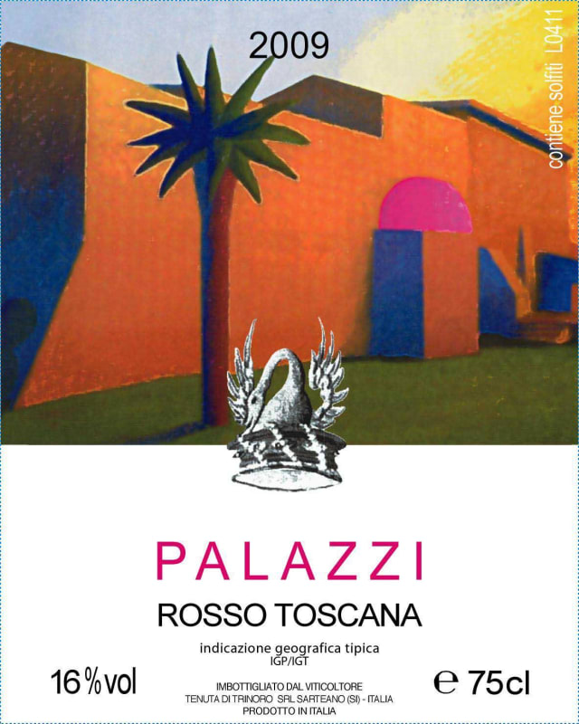 Tenuta di Trinoro Palazzi 2009 Front Label