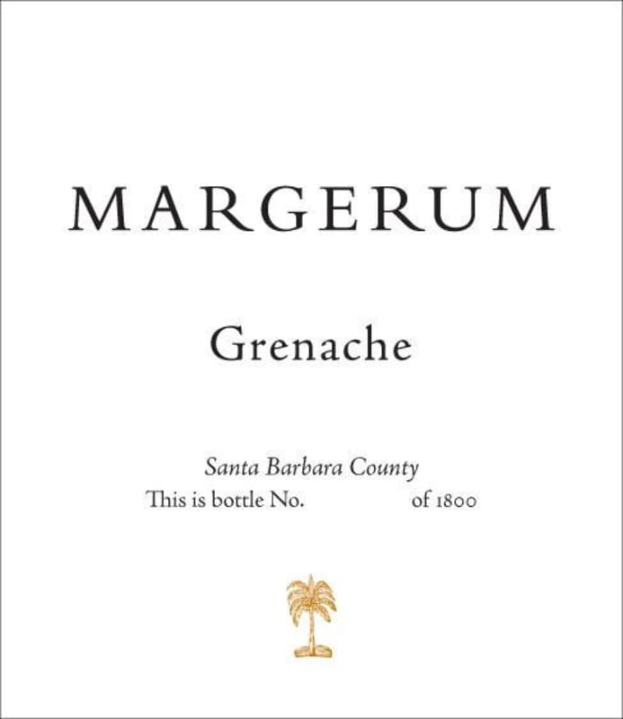 Margerum Grenache 2012 Front Label