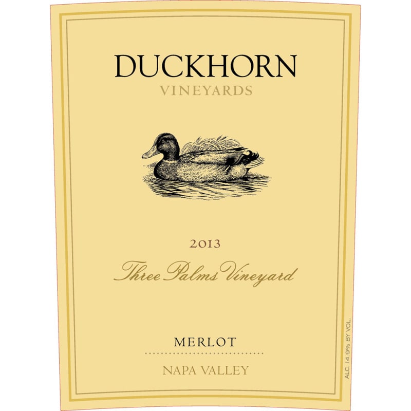 Duckhorn Three Palms Merlot 2013 Front Label