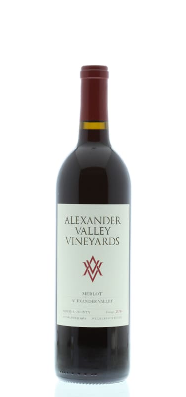 Alexander Valley Vineyards Merlot 2014 Front Bottle Shot