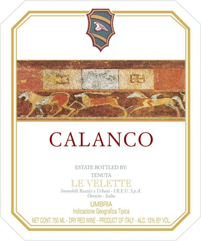Le Velette Umbria Calanco Rosso 2011 Front Label