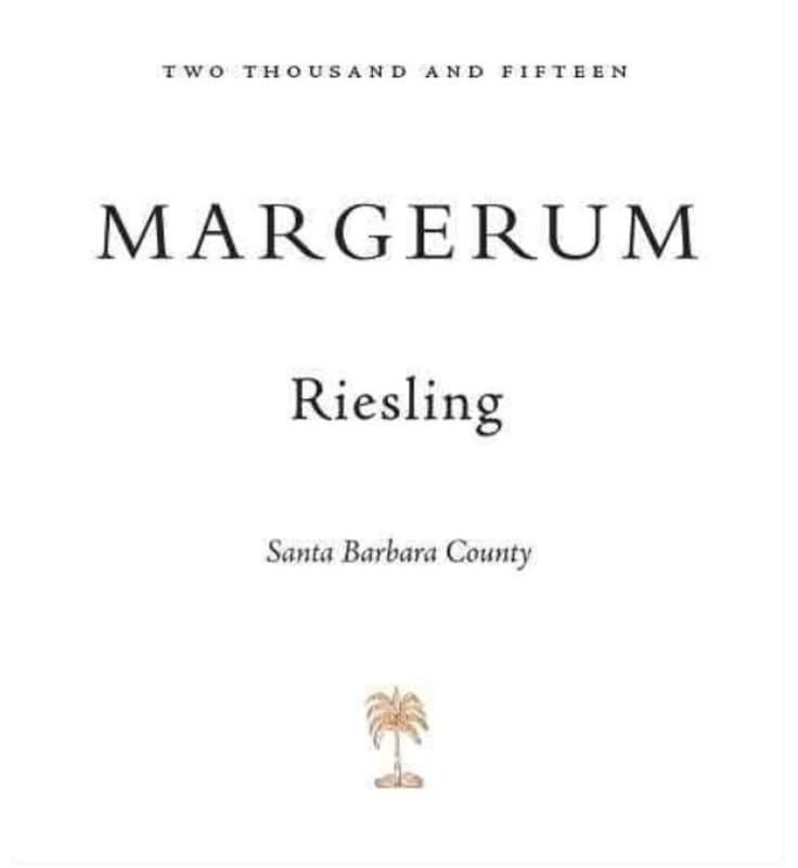 Margerum Riesling 2015 Front Label