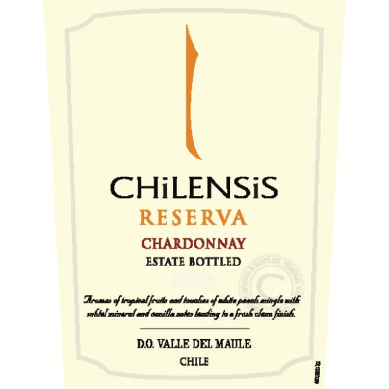 Chilensis Reserva Chardonnay 2015 Front Label