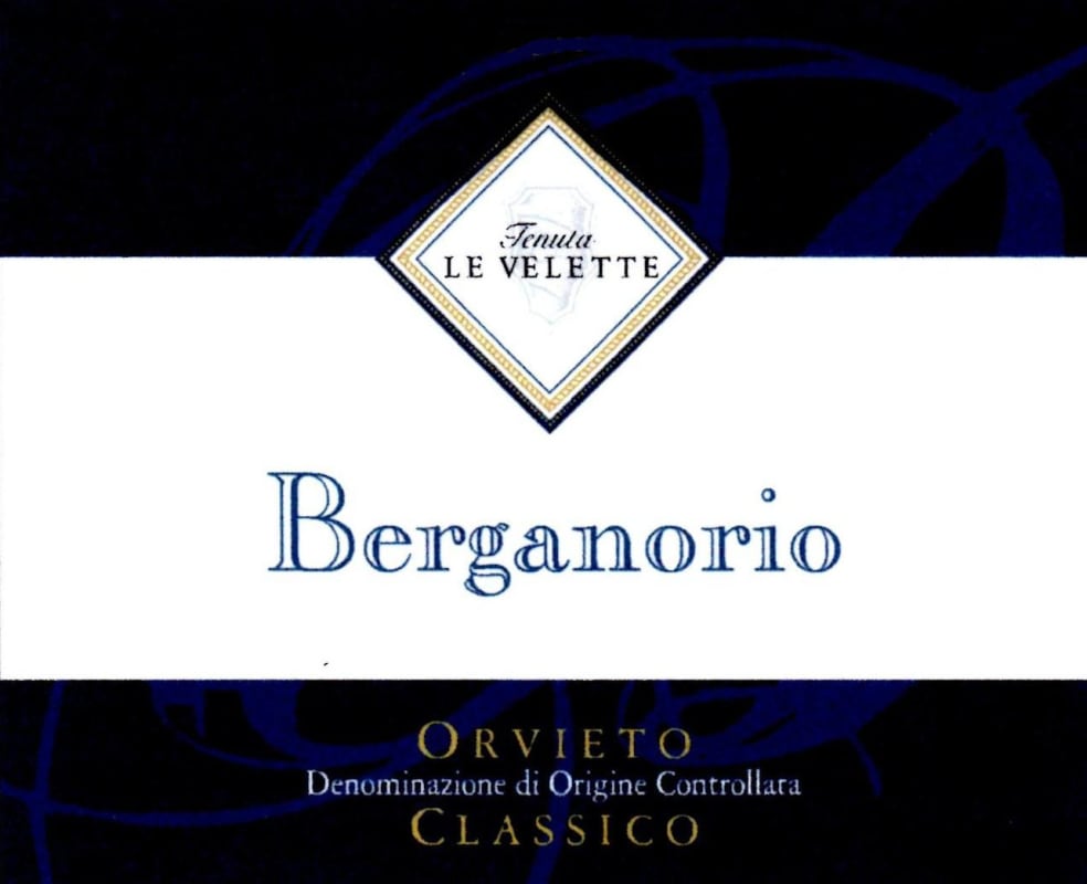 Le Velette Orvieto Classico Secco Berganorio 2015 Front Label