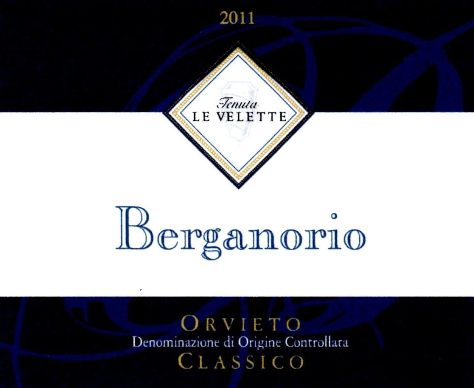 Le Velette Orvieto Classico Secco Berganorio 2011 Front Label