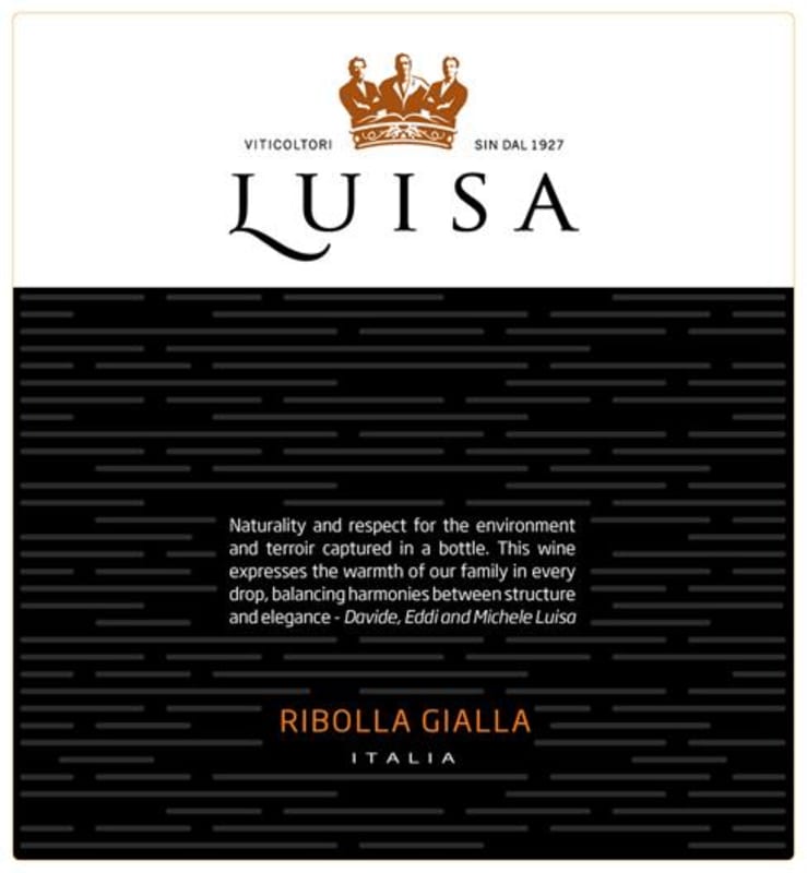 Tenuta Luisa Friuli Venezia Giulia Ribolla Gialla 2013 Front Label