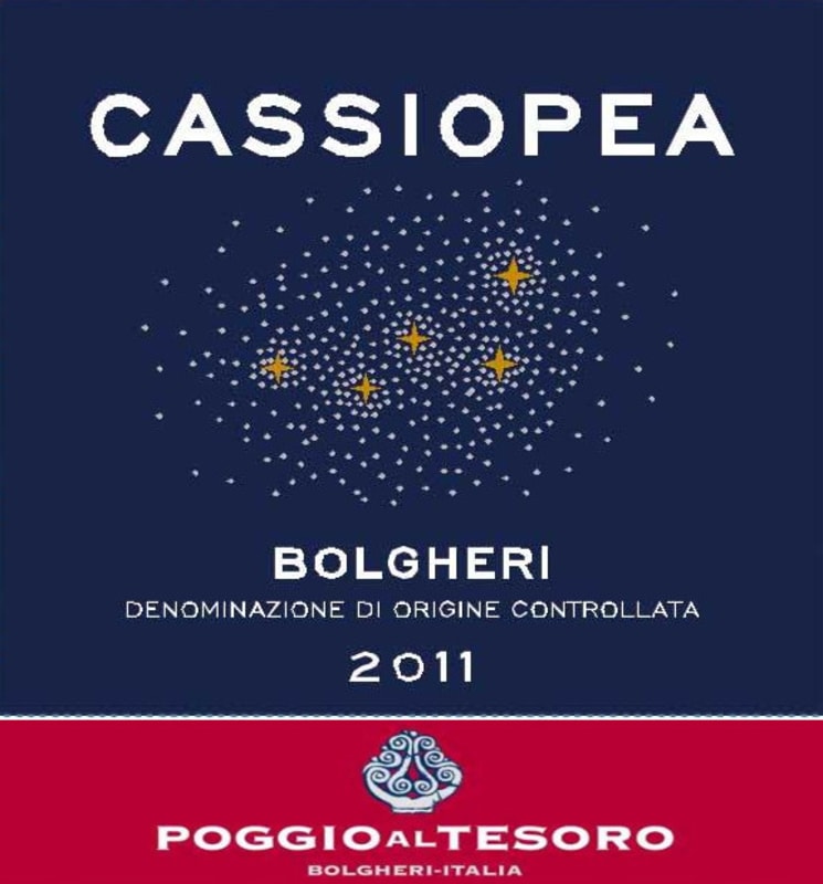 Poggio al Tesoro Cassiopea Rosato 2011 Front Label