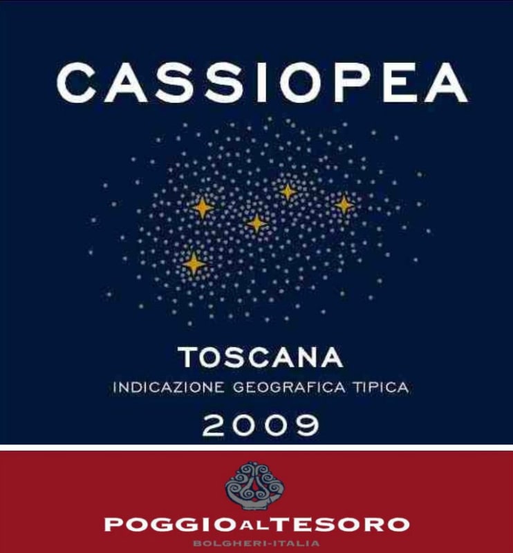 Poggio al Tesoro Cassiopea Rosato 2009 Front Label
