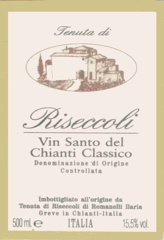 Riseccoli Vin Santo del Chianti Classico 2000 Front Label