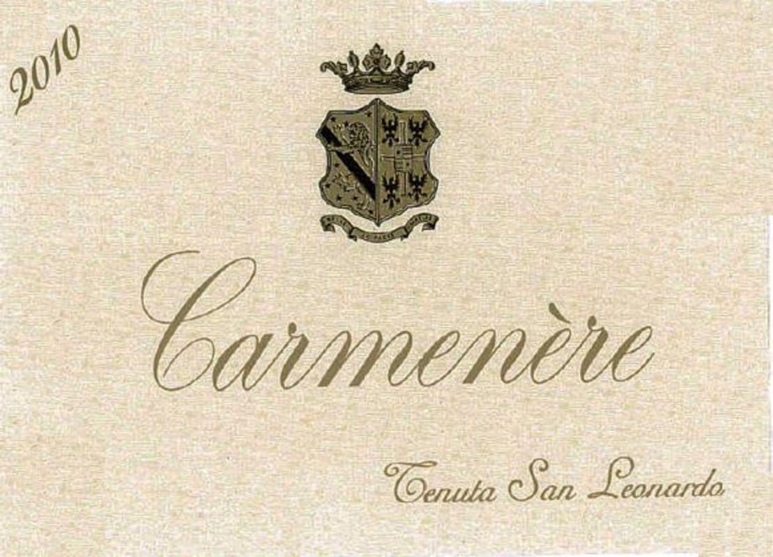 Tenuta San Leonardo Carmenere 2010 Front Label