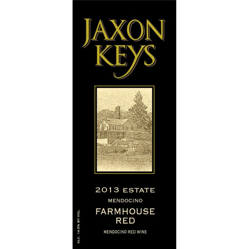 Jaxon Keys Farmhouse Red 2013 Front Label