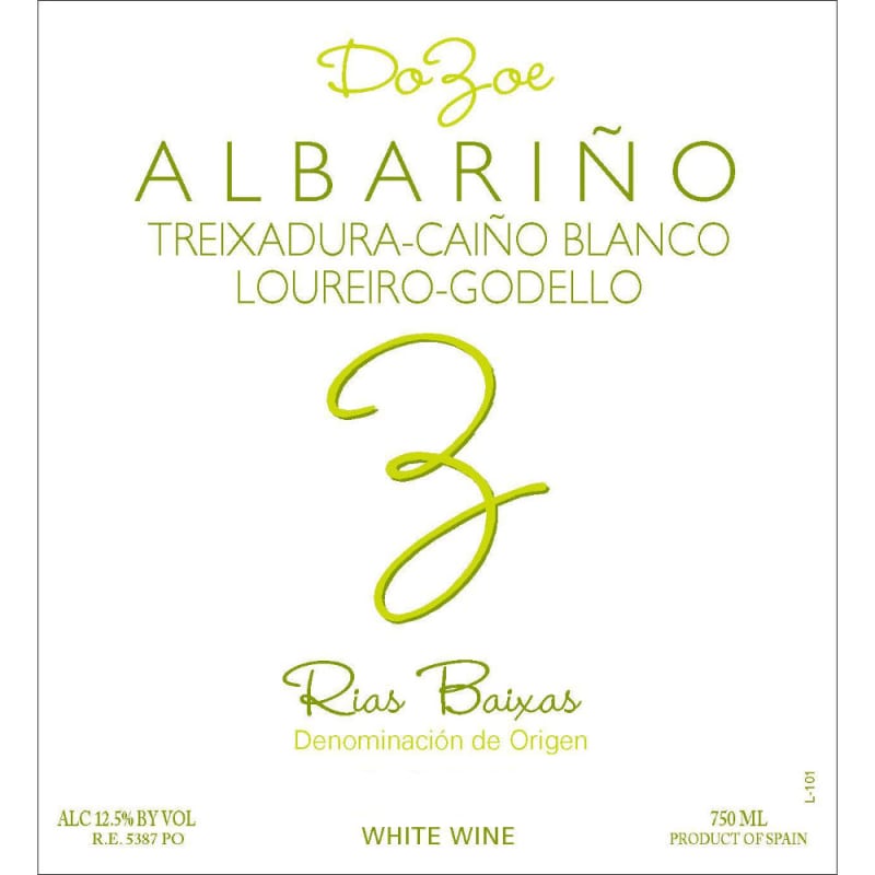Do Zoe Albarino 2015 Front Label