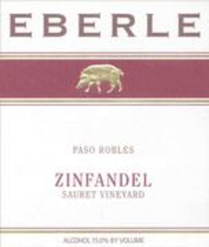 Eberle Sauret Vineyard Zinfandel 1998 Front Label