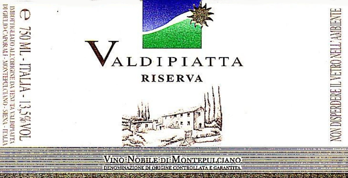 Valdipiatta Vino Nobile di Montepulciano Riserva 2007 Front Label