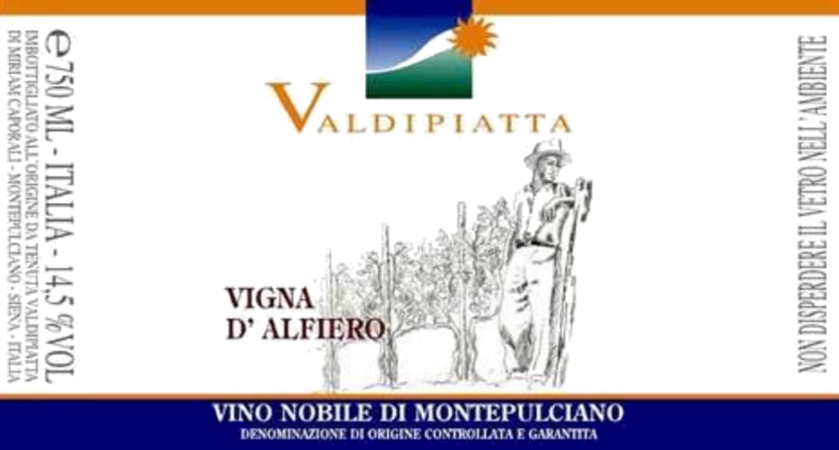 Valdipiatta Vino Nobile di Montepulciano Alfiero 2010 Front Label