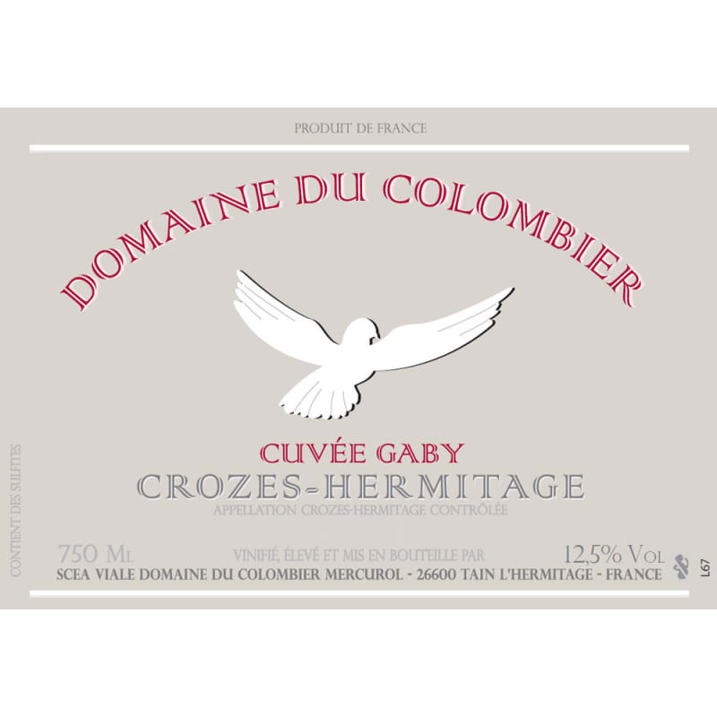 Domaine du Colombier Cuvee Gaby Rouge 2013 Front Label