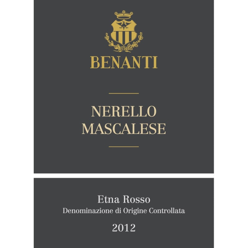 Benanti Nerello Mascalese 2012 Front Label