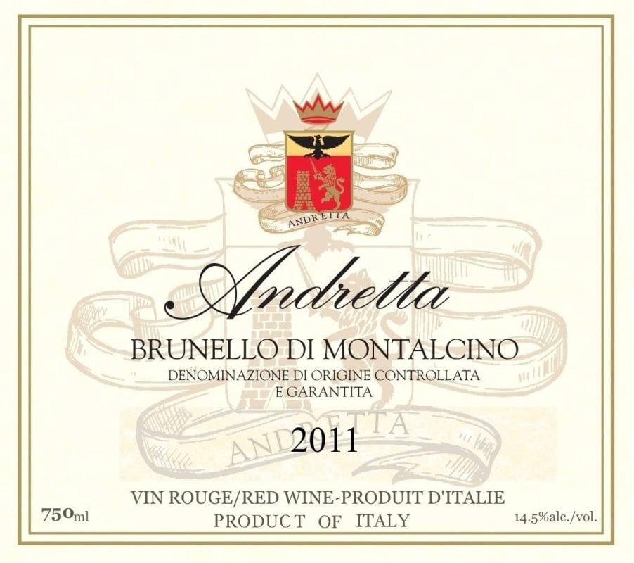 Vitanza Brunello di Montalcino Andretta 2011 Front Label